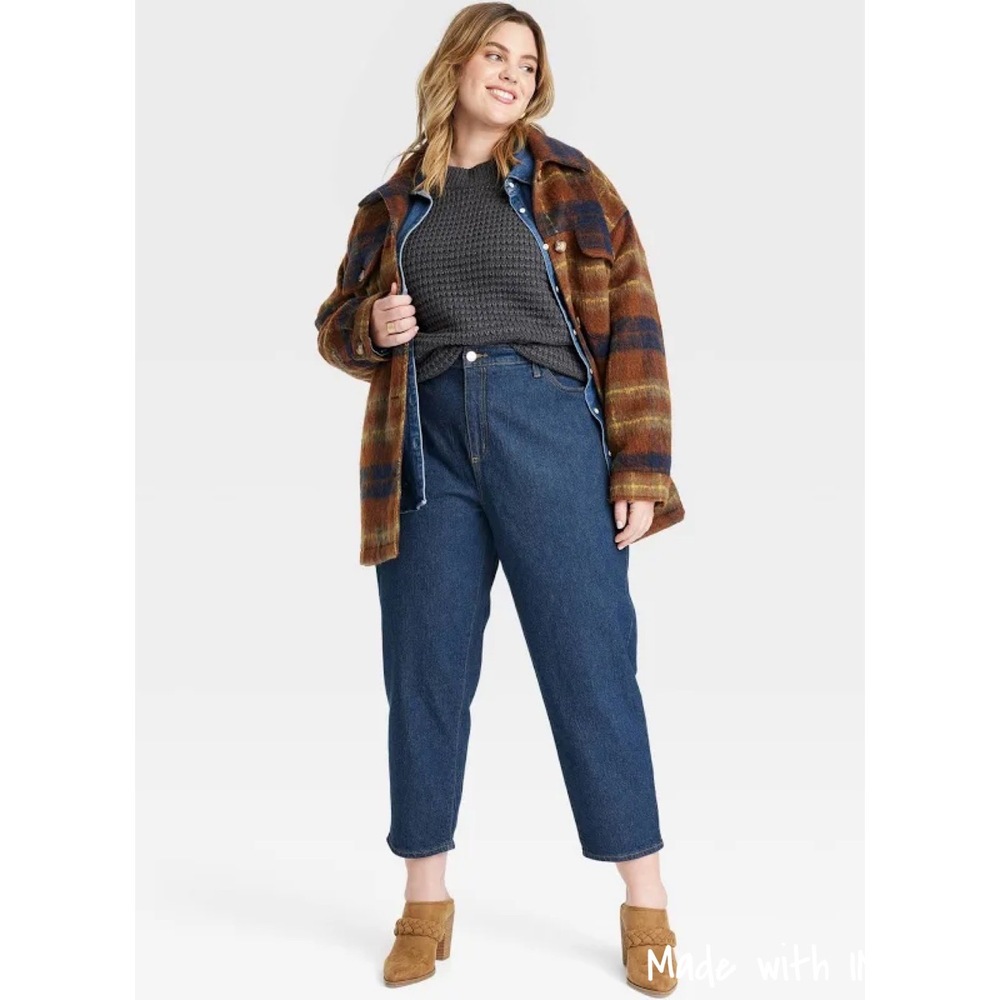 NWT Universal Thread Blue‎ Denim 5 Pocket Straight Leg Balloon Jean Jeans 18W